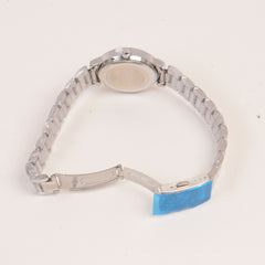 Silver Chain Womans Watch White Dial