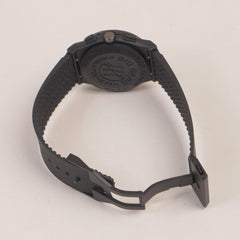 Black Strap Black Dial Men's Wrist Watch HB