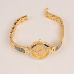 Woman Fancy Chain Watch Golden