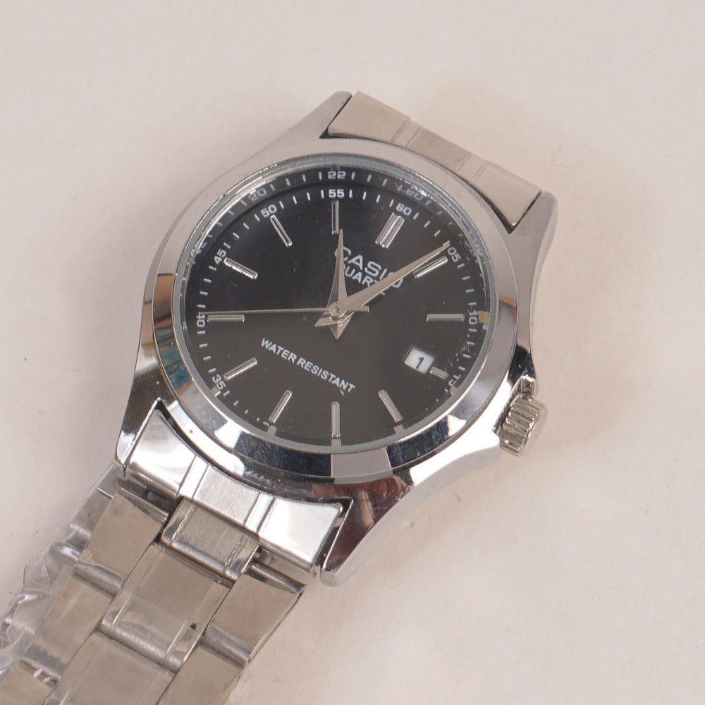 Woman Chain Watch Silver Black