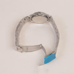 Woman Chain Watch Silver Black