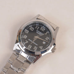 Woman Chain Watch Silver Black