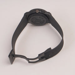Black Strap Black Dial Men's Wrist Watch HB