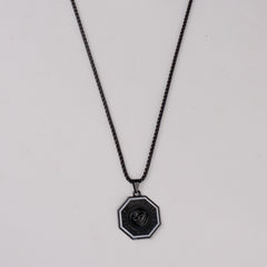 Mens Chain Locket Black