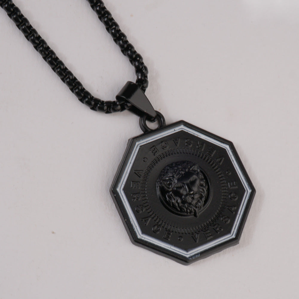 Mens Chain Locket Black