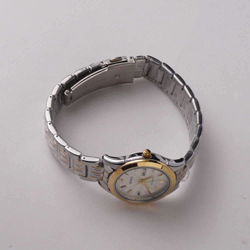 Two Tone Women's Chain Watch Silver-Golden-W