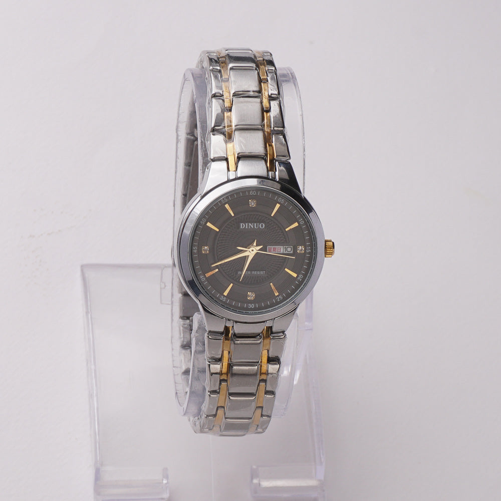 Two Tone Women's Chain Watch Silver-Golden-B