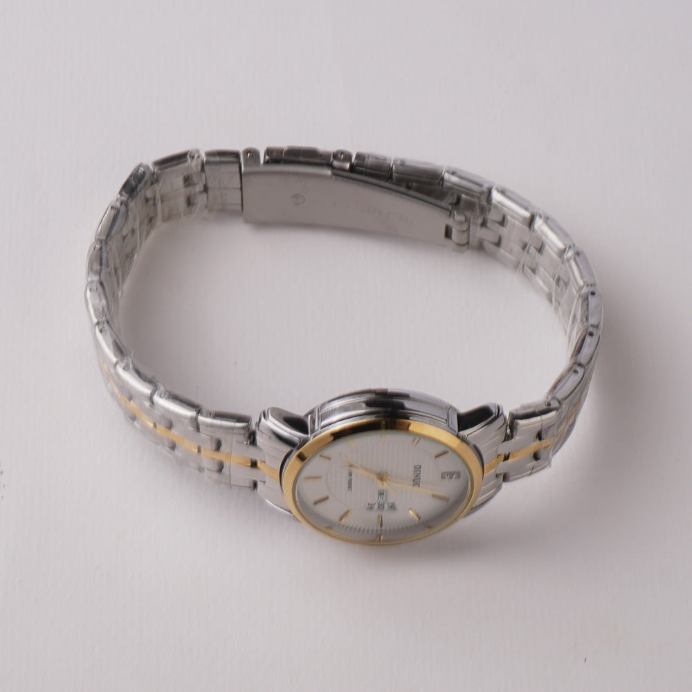 Two Tone Women's Chain Watch Silver-Golden-W