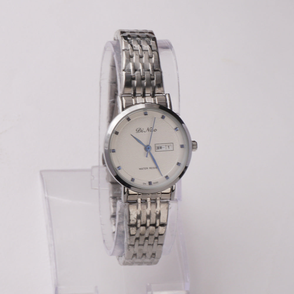 Women's Chain Watch Silver-White