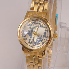 Golden Chain Womans Watch Blue Dial