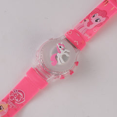 Kids Character Digital Watch Dark Pink