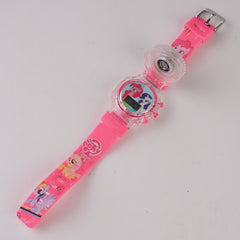 Kids Character Digital Watch Dark Pink