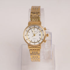 Golden Chain Womans Watch White Dial