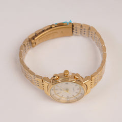 Golden Chain Womans Watch White Dial