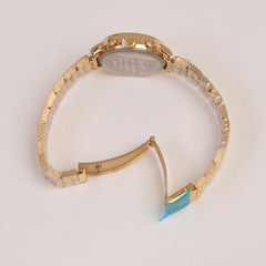 Golden Chain Womans Watch White Dial