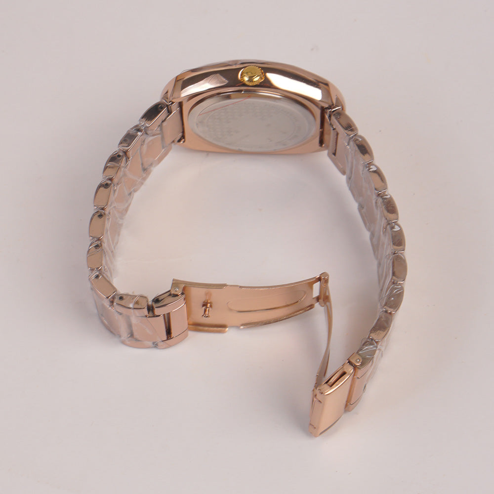 Couple Watches Rosegold Chain with Black Dial