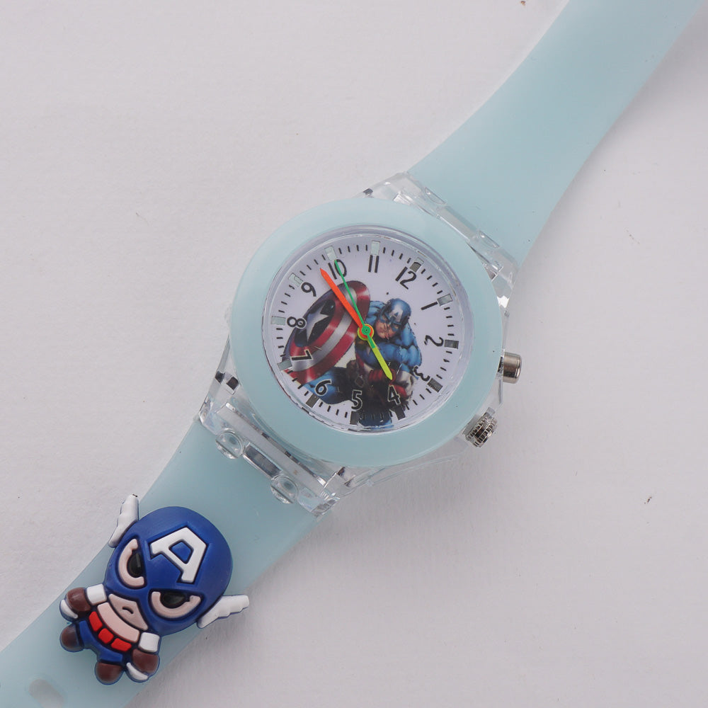 Kids Character Analogue Wrist Watch Cyan