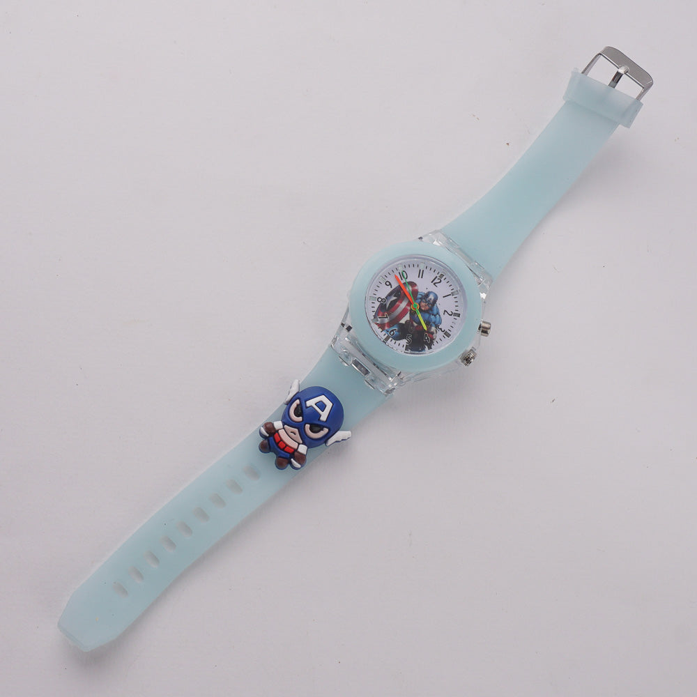 Kids Character Analogue Wrist Watch Cyan