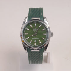 Men's Analogue Wrist Watch Green Dial Green strap