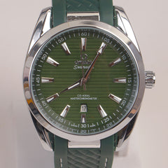Men's Analogue Wrist Watch Green Dial Green strap