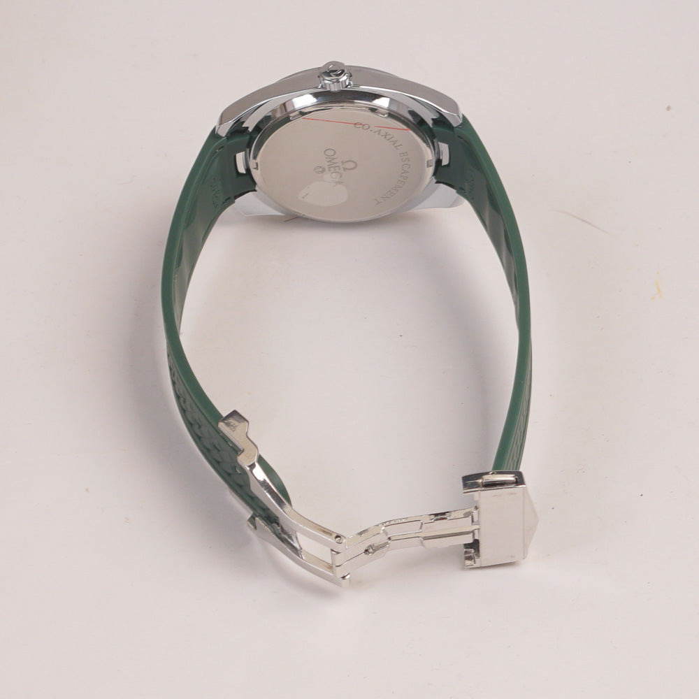 Men's Analogue Wrist Watch Green Dial Green strap