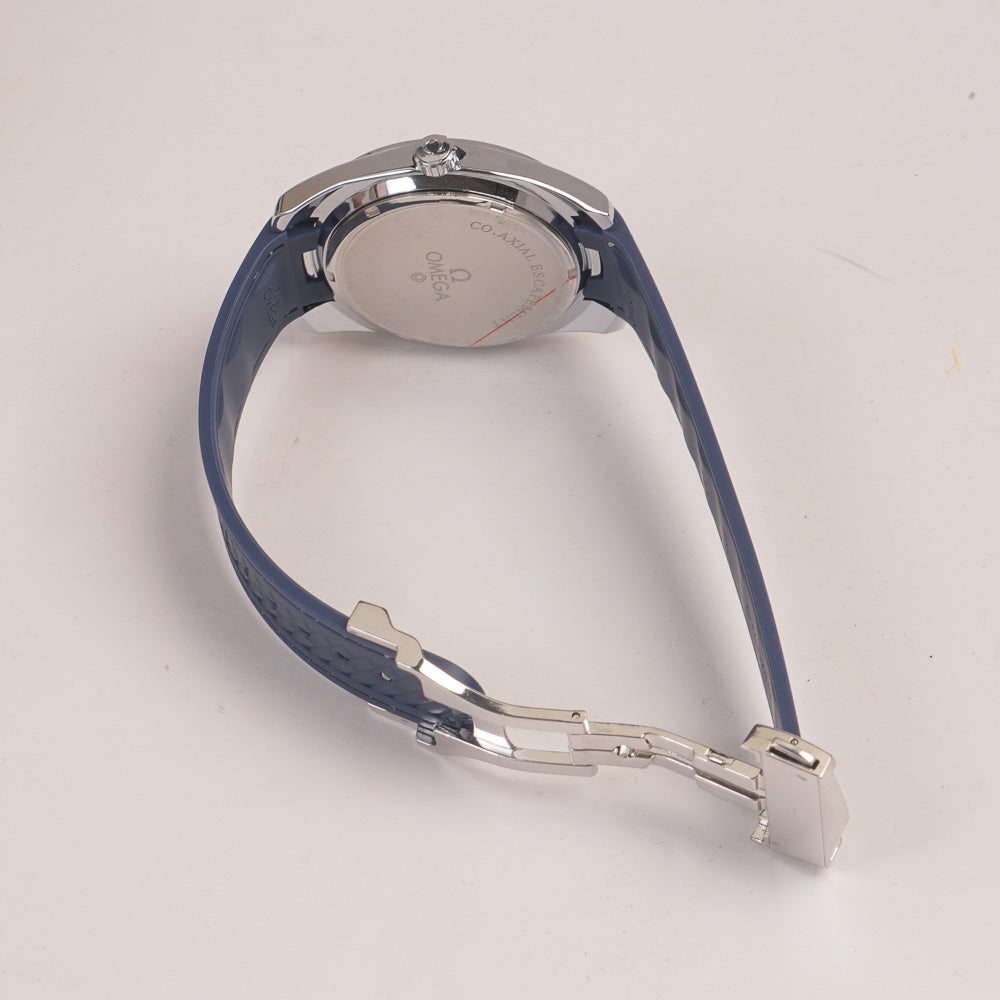 Men's Analogue Wrist Watch Grey Dial Blue strap