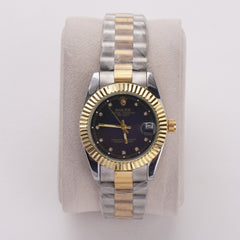 Two Tone Women's Chain Watch Silver-Gold