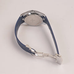 Men's Analogue Wrist Watch Grey Dial Blue strap
