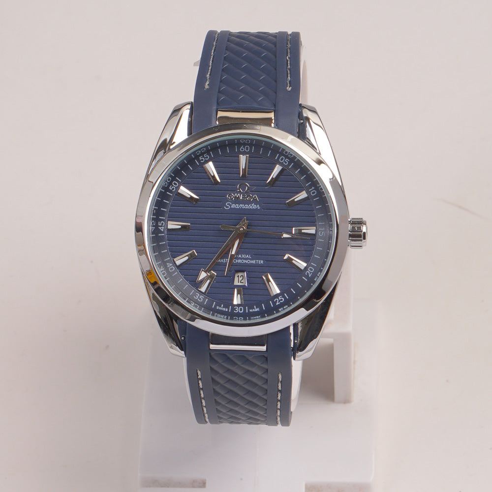 Men's Analogue Wrist Watch Blue Dial Blue strap