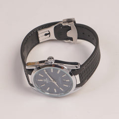 Men's Analogue Wrist Watch Blue Dial Black strap