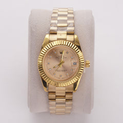 Women's Chain Wrist Watch Golden G Dial