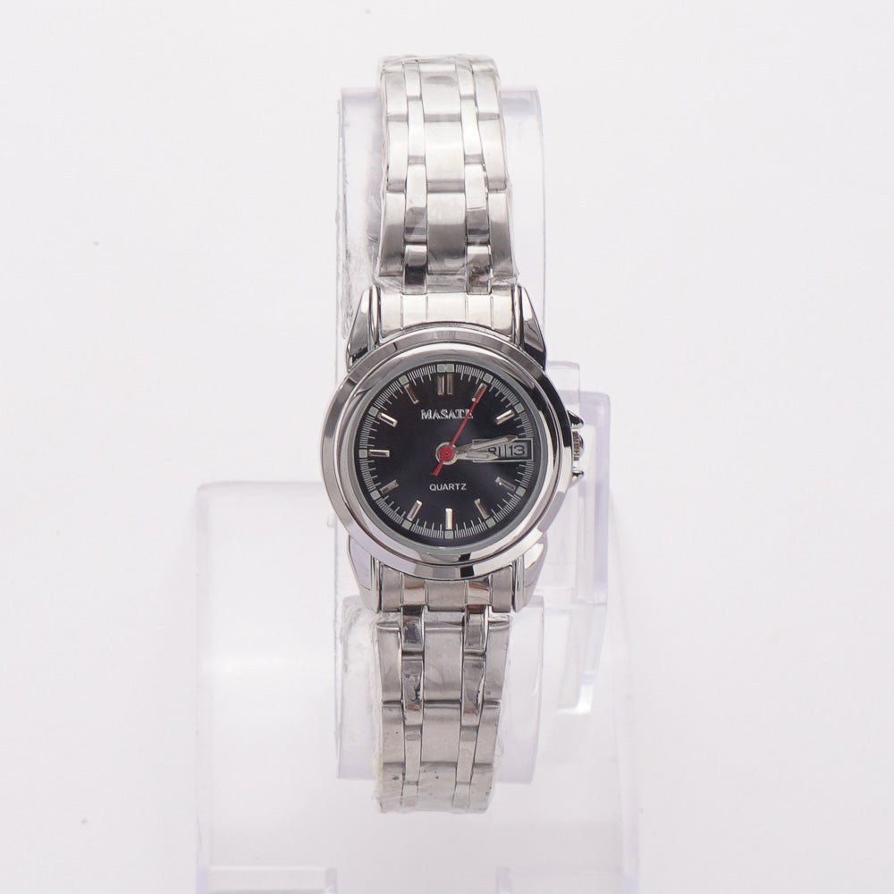 Women's Chain Watch Silver-Black