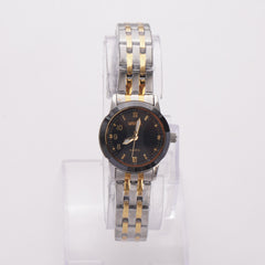 Two Tone Women's Chain Watch Silver-Black