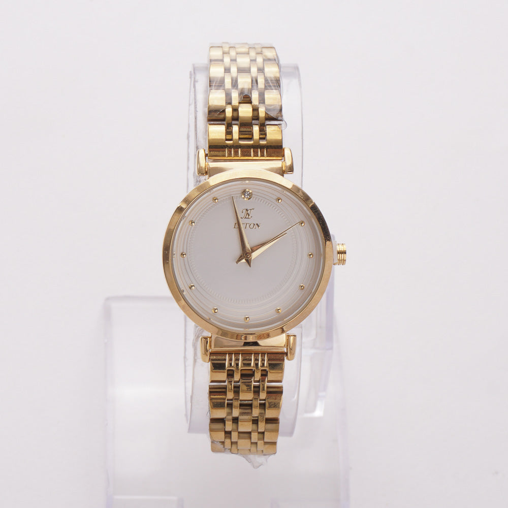 Women's Chain Watch Golden-White