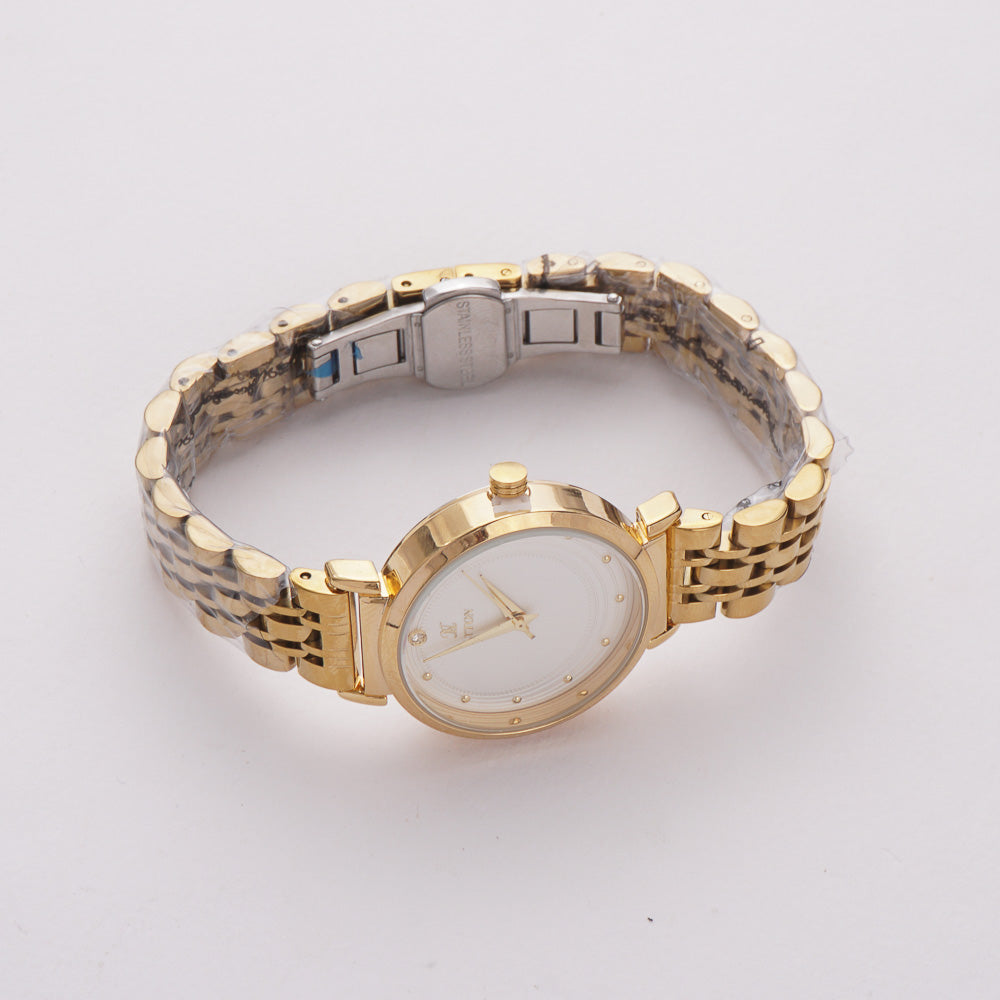 Women's Chain Watch Golden-White