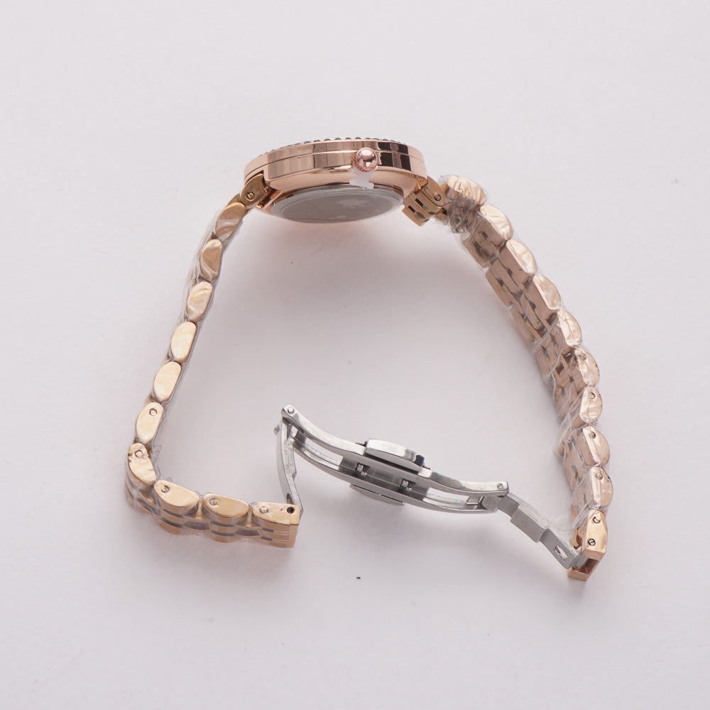 Women's Chain Watch Rosegold Green