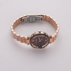 Women's Chain Watch Rosegold Brown