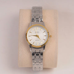 Silver Chain Womans Watch White Dial