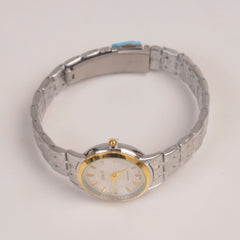 Silver Chain Womans Watch White Dial