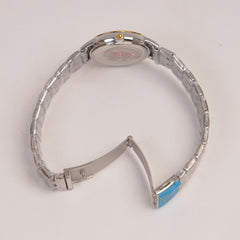 Silver Chain Womans Watch White Dial
