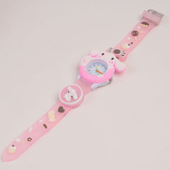 Kids Analogue Watch Pink