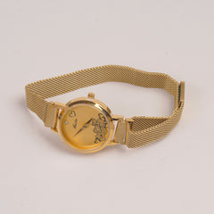 Women's Chain Watch Golden Dial