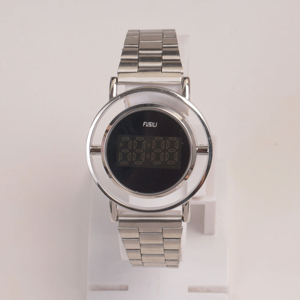 Silver women Led watch