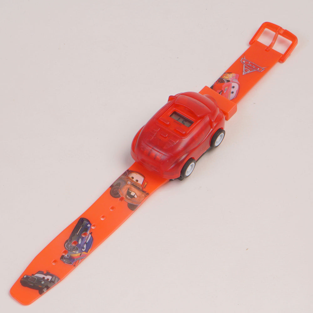 Kids Digital watch Red Orange Car