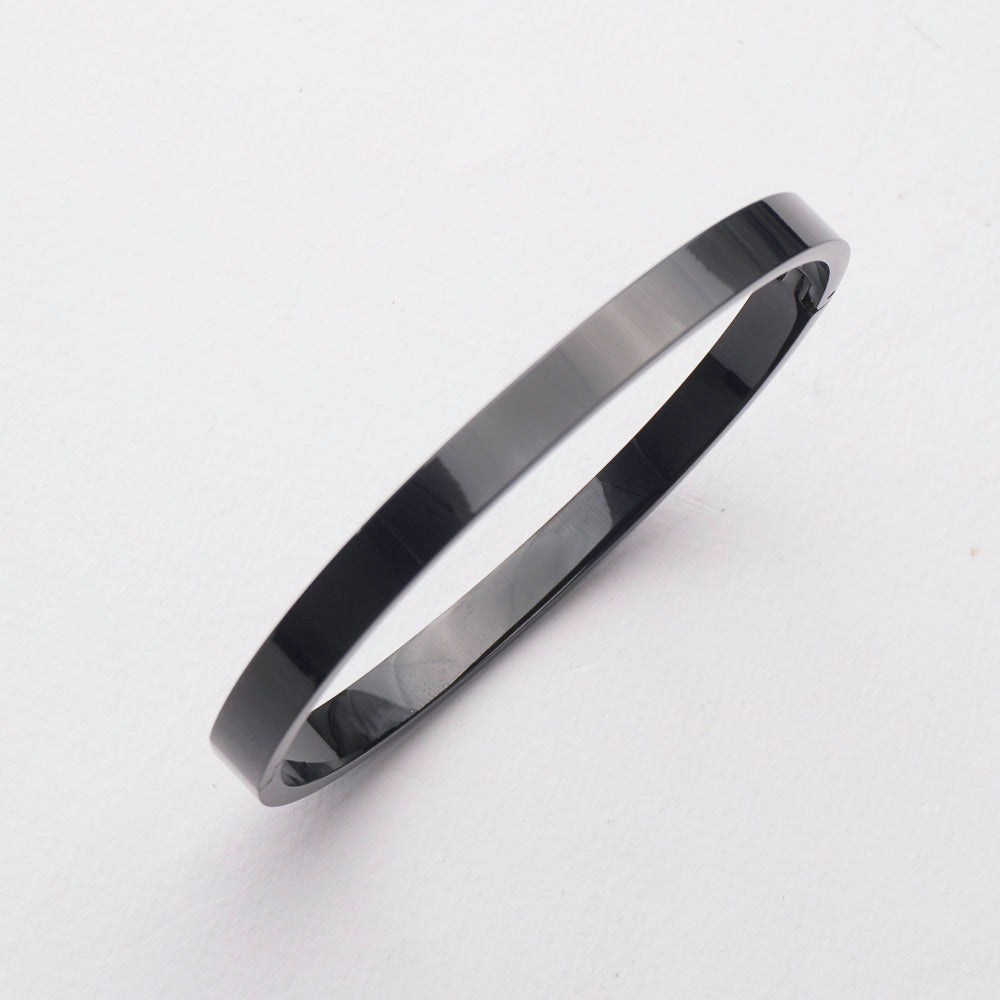 Plain Black Branded Kara For Men & Women