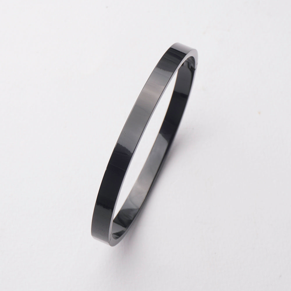 Plain Black Branded Kara For Men & Women