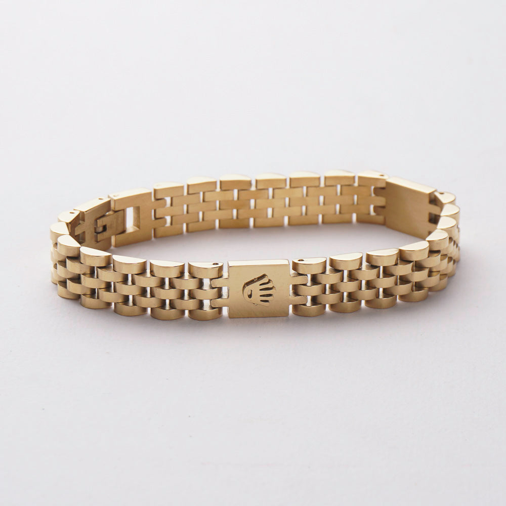 Mens Golden Chain Bracelet 10mm