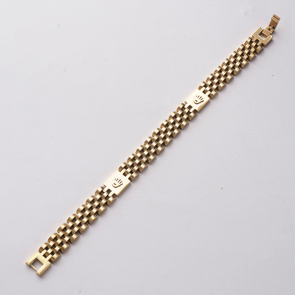 Mens Golden Chain Bracelet 10mm