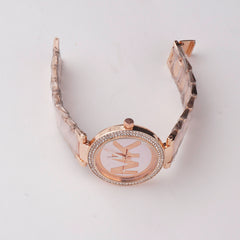 Women Chain Wrist Watch MK Rosegold Pink