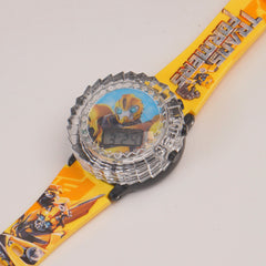 Kids Character Spinner digital watch yellow